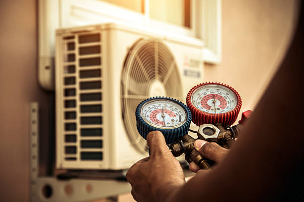 Professional Hvac technician working in Ether, NC